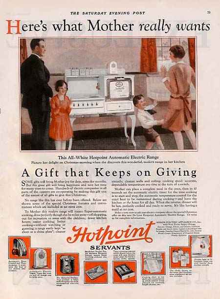 Vintage Hot Point Stove Advertisement